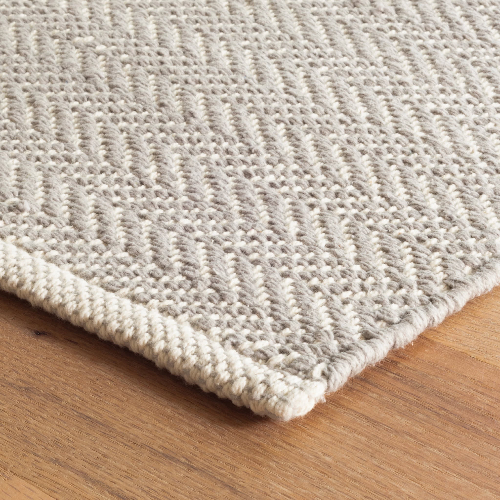herringbone handwoven cotton rug | dove grey herringbone handwoven cotton rug | dove grey