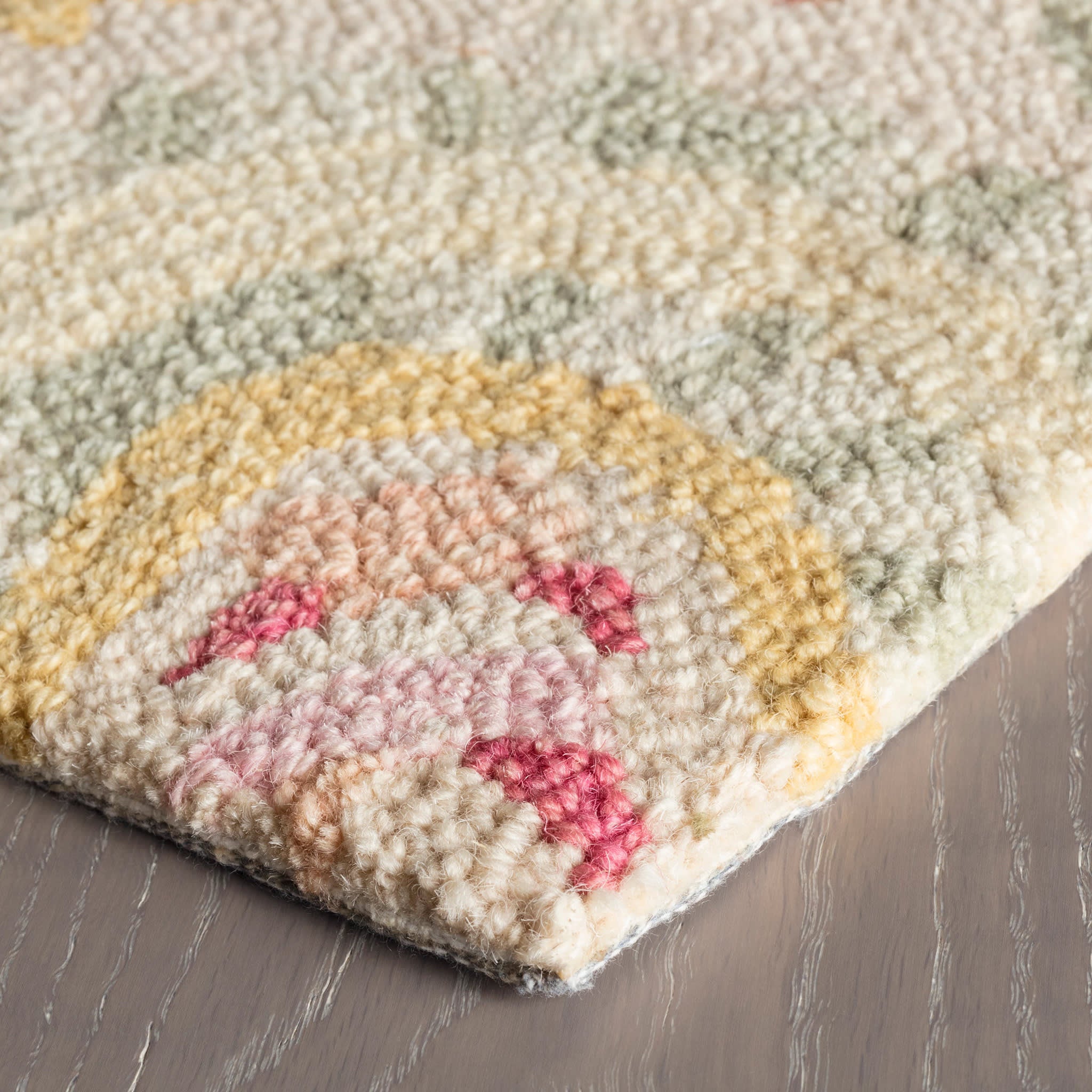 ines hand micro hooked wool rug | multi ines hand micro hooked wool rug | multi