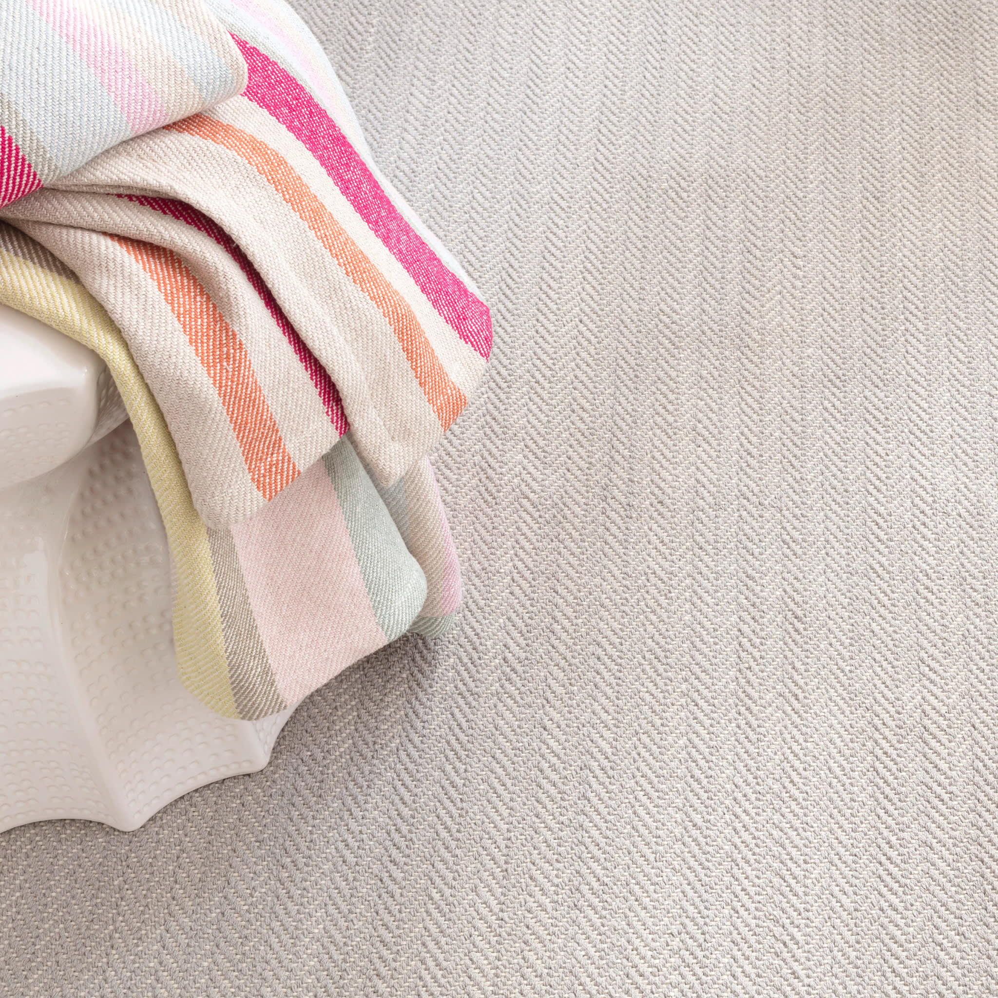herringbone handwoven cotton rug | dove grey herringbone handwoven cotton rug | dove grey