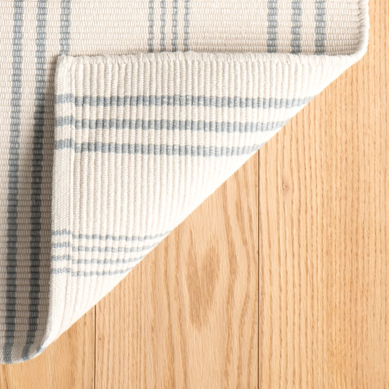 swedish stripe handwoven cotton rug | blue swedish stripe handwoven cotton rug | blue