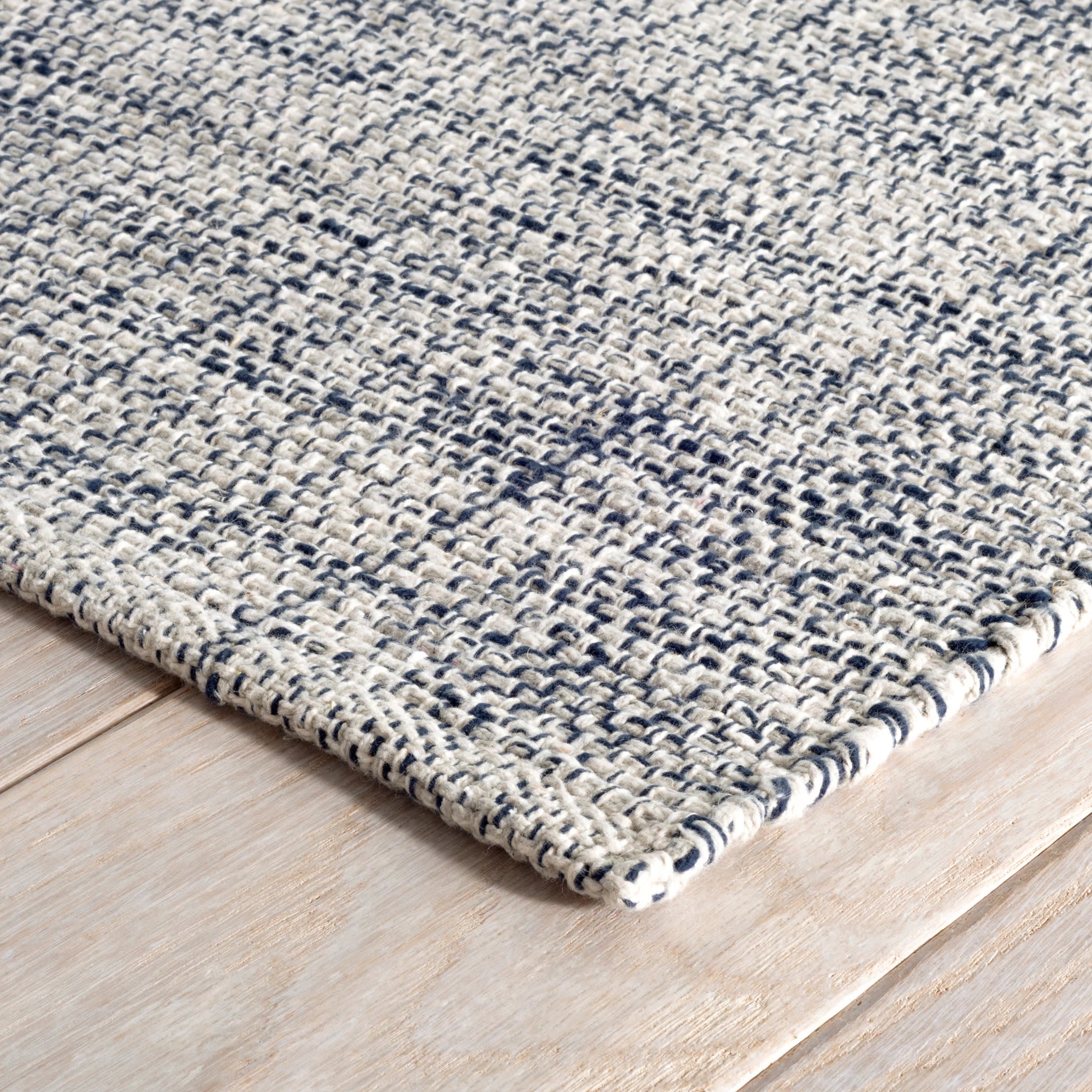 marled handwoven cotton rug | indigo marled handwoven cotton rug | indigo