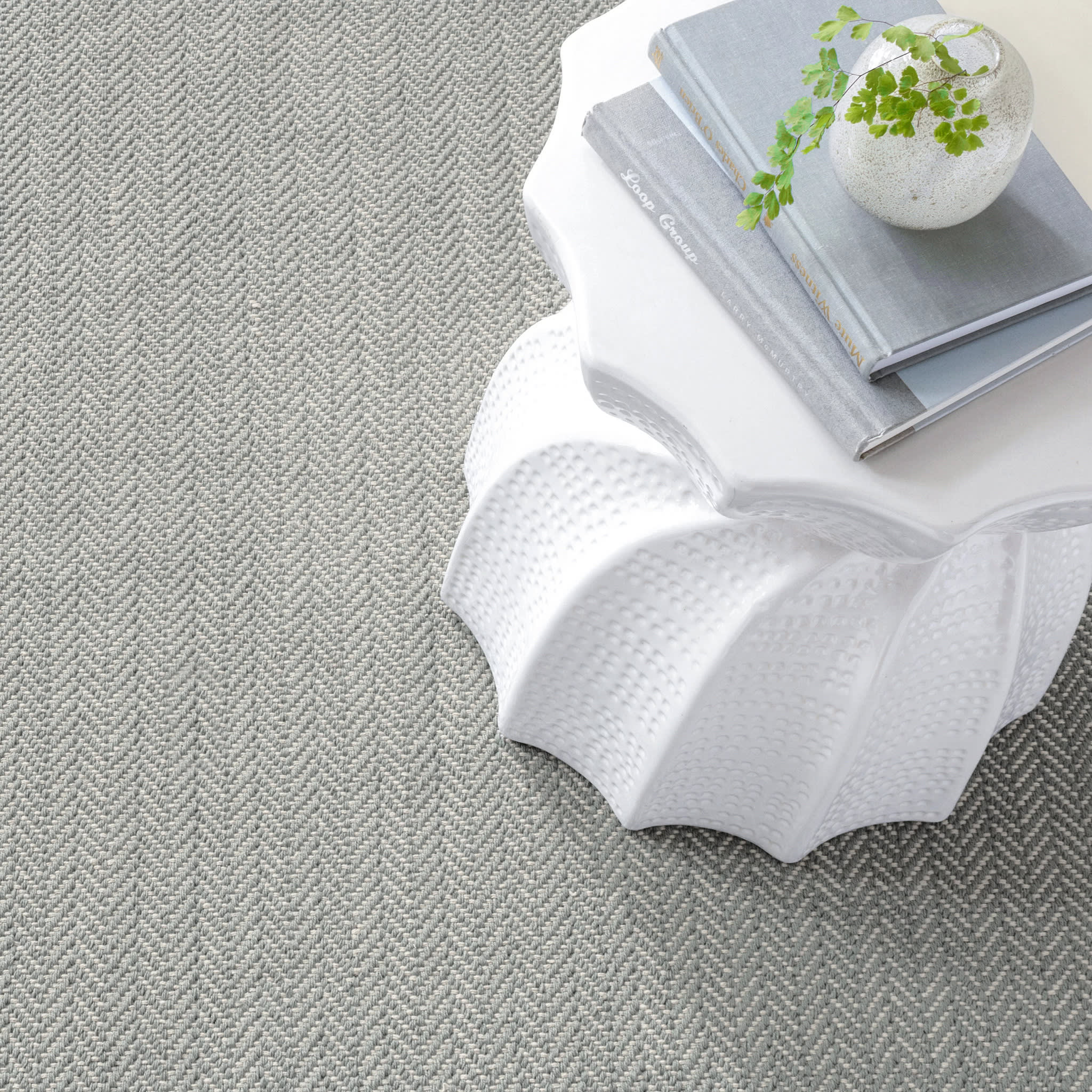 herringbone handwoven cotton rug | slate grey herringbone handwoven cotton rug | slate grey