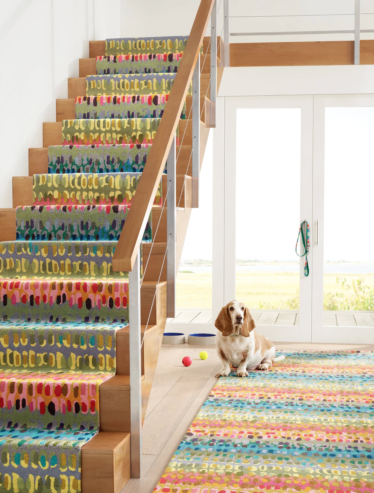 paint chip hand micro hooked wool rug | multi paint chip hand micro hooked wool rug | multi