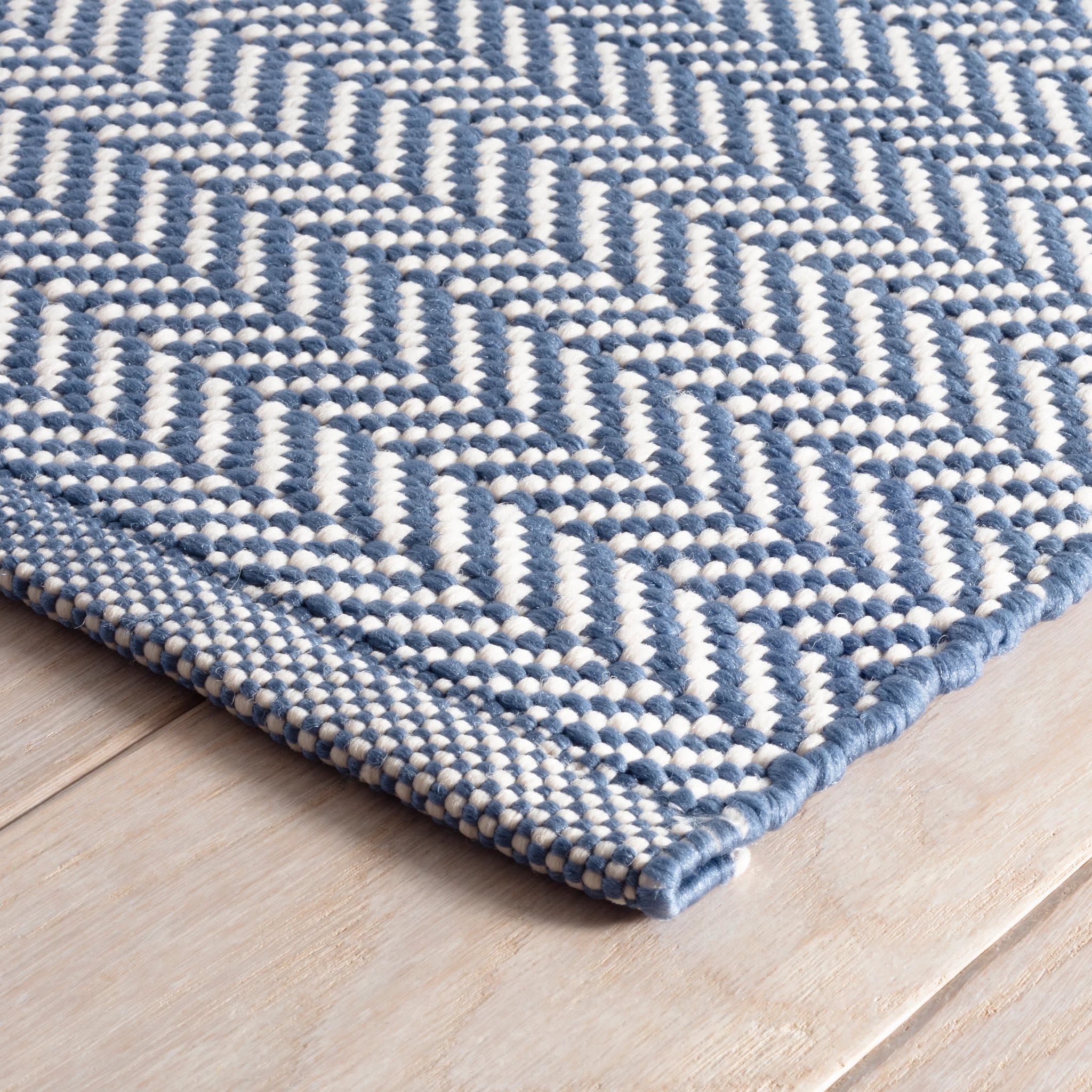 herringbone handwoven indoor/outdoor rug | denim/ivory herringbone handwoven indoor/outdoor rug | denim/ivory