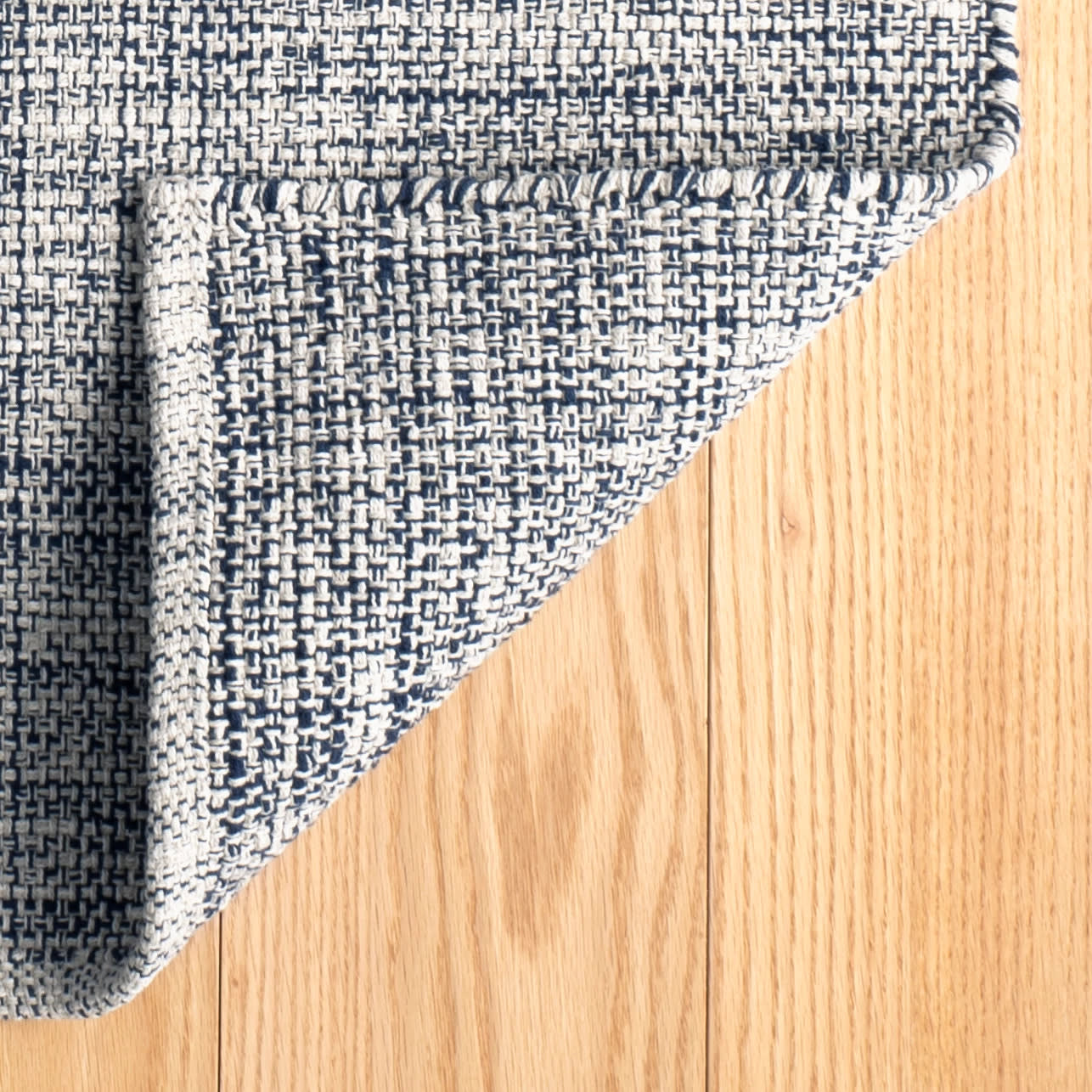 marled handwoven cotton rug | indigo marled handwoven cotton rug | indigo