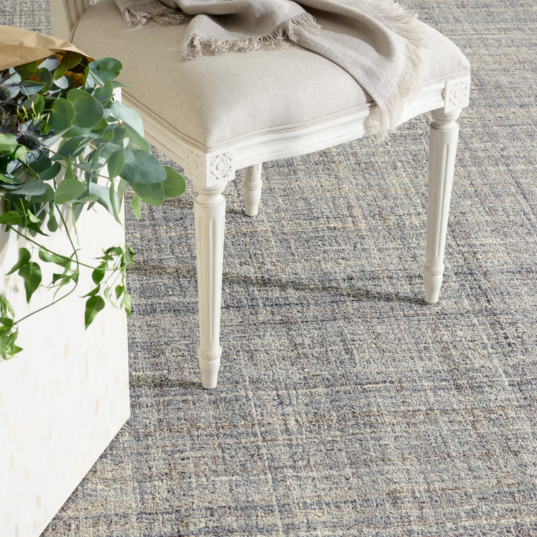 harris hand micro hooked wool rug | blue/brown harris hand micro hooked wool rug | blue/brown