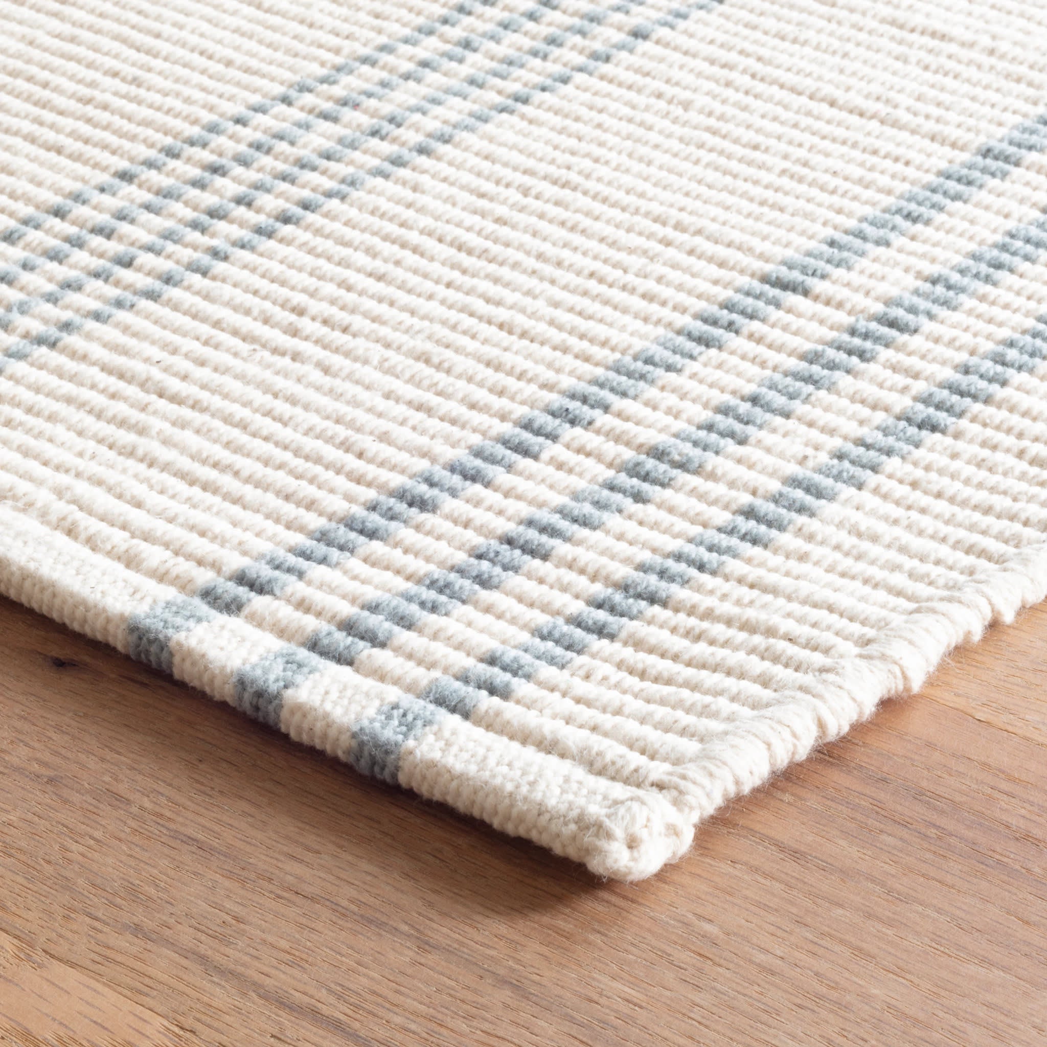 swedish stripe handwoven cotton rug | blue swedish stripe handwoven cotton rug | blue