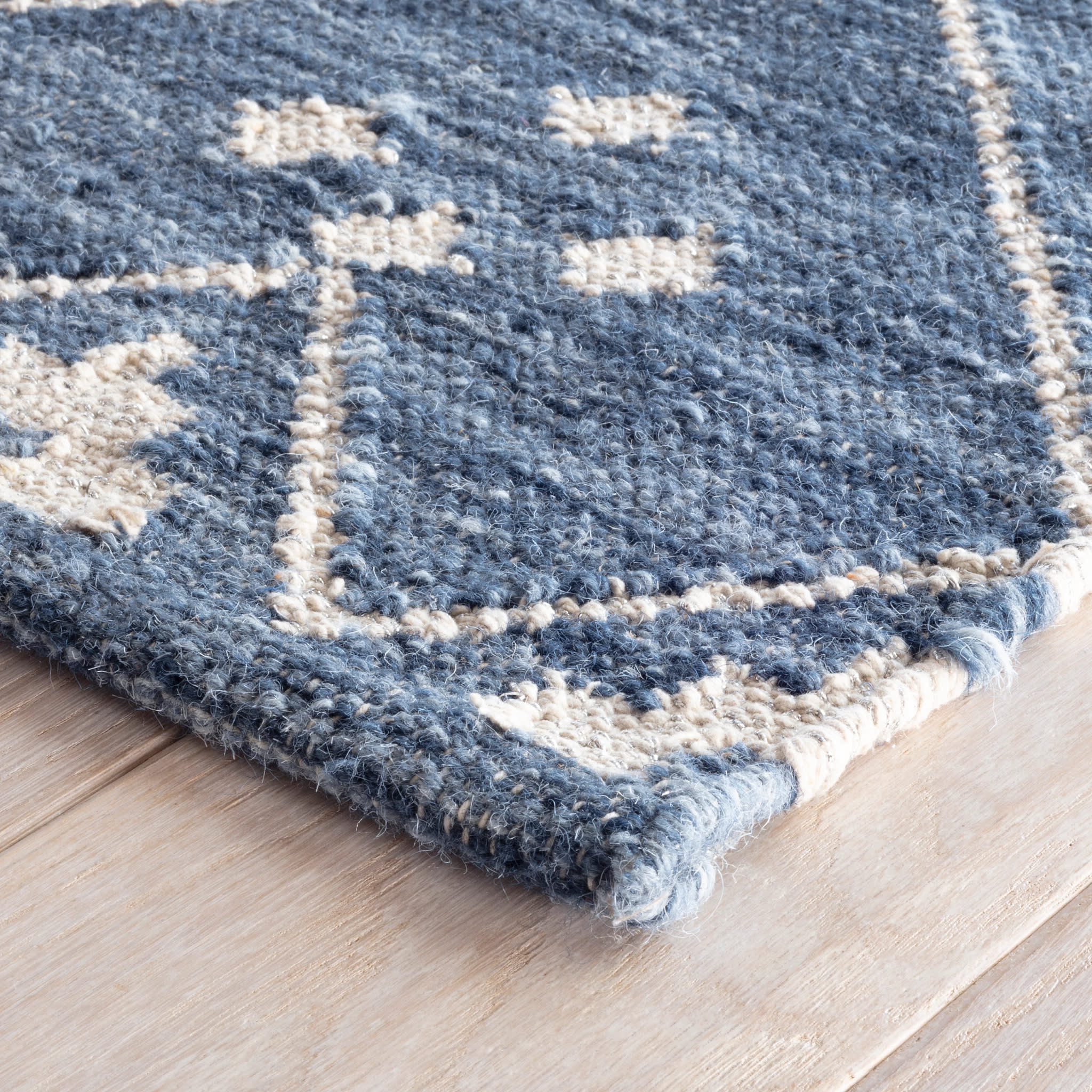 kota handwoven wool rug | indigo kota handwoven wool rug | indigo