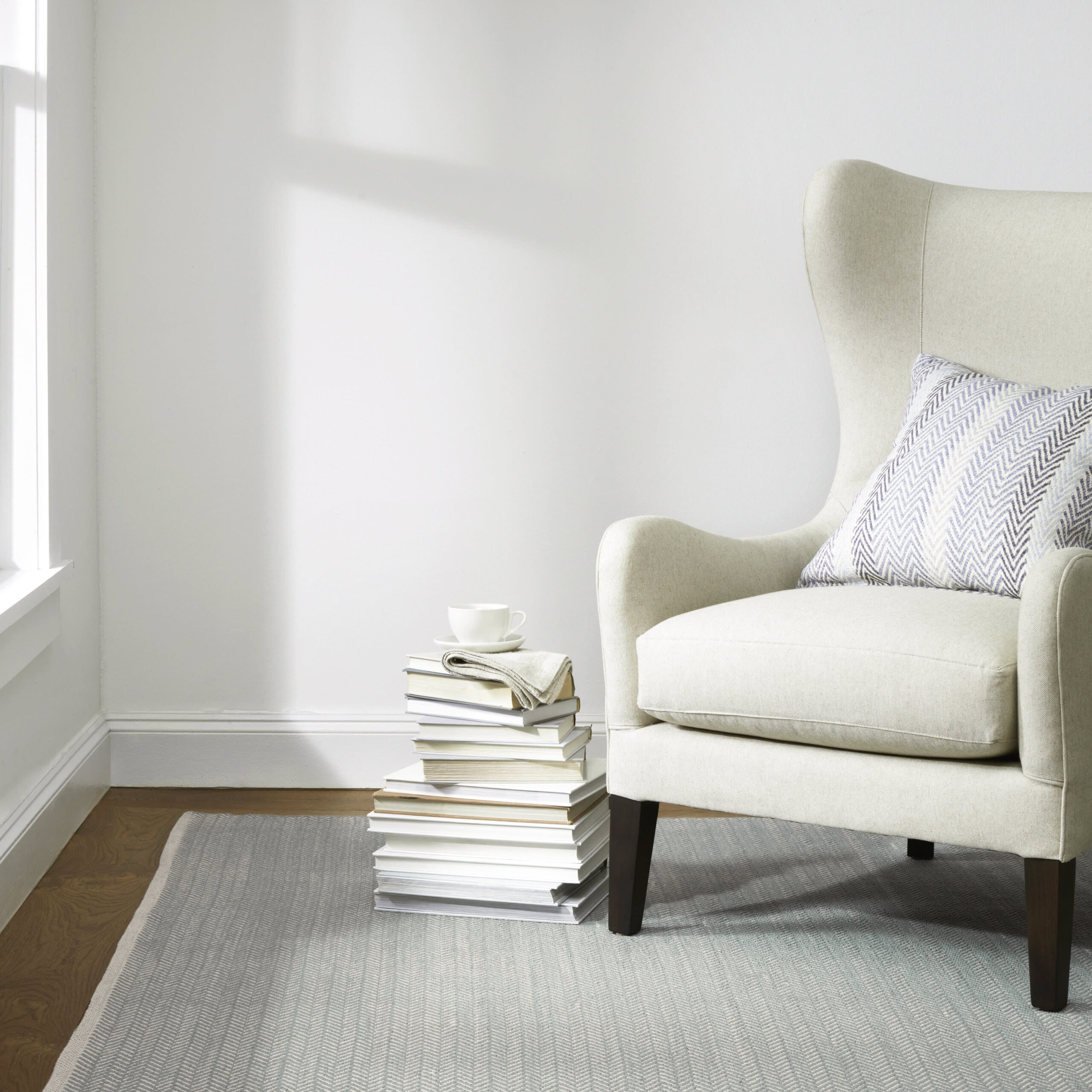 herringbone handwoven cotton rug | slate grey herringbone handwoven cotton rug | slate grey